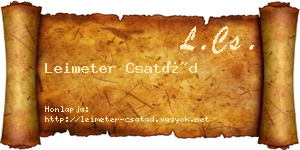 Leimeter Csatád névjegykártya